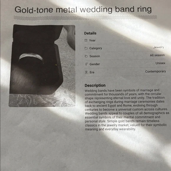 14 K wedding band size 9 - Picture 4 of 5